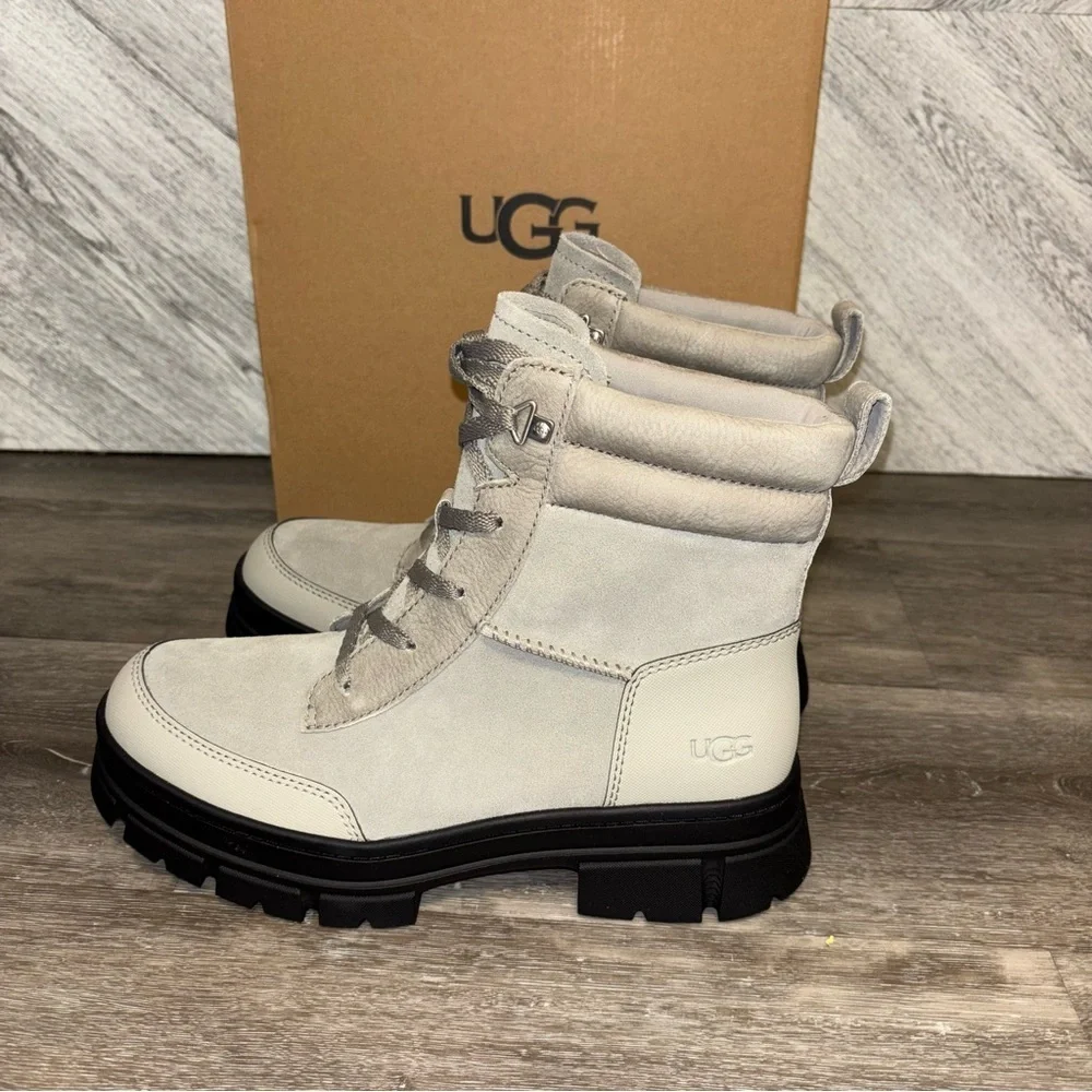 UGG | Ashton Weatherized Lace Up Boots In Cobble Grey